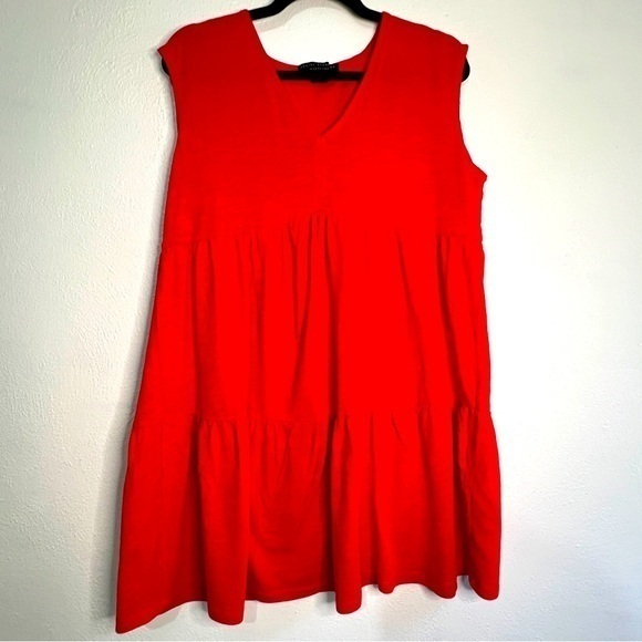 Social Standard by Sanctuary bright orange sleeveless dress, tiered. Sz M. EUC. - Picture 1 of 7